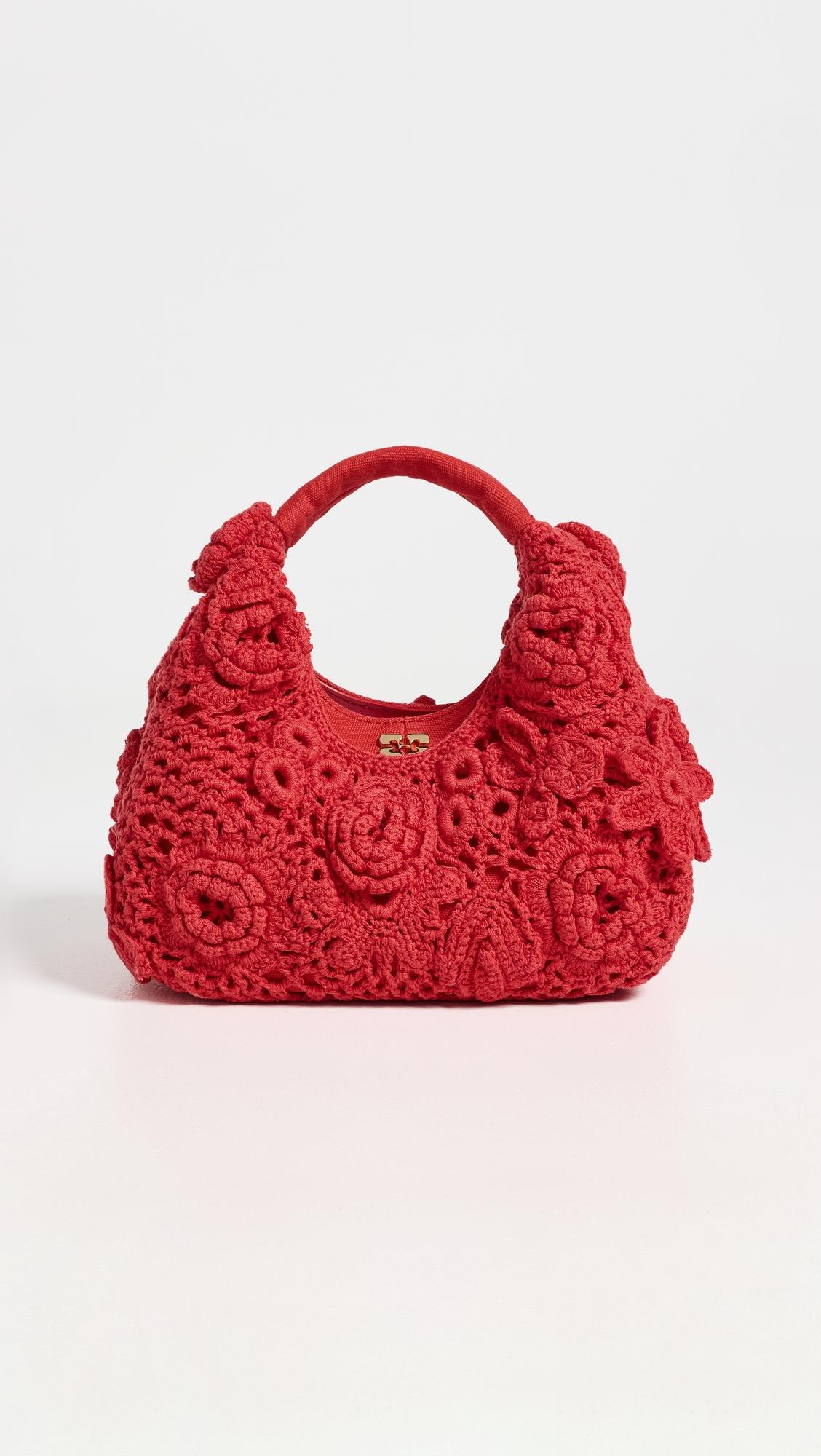 Mini Crochet Hobo Bag by GANNI
