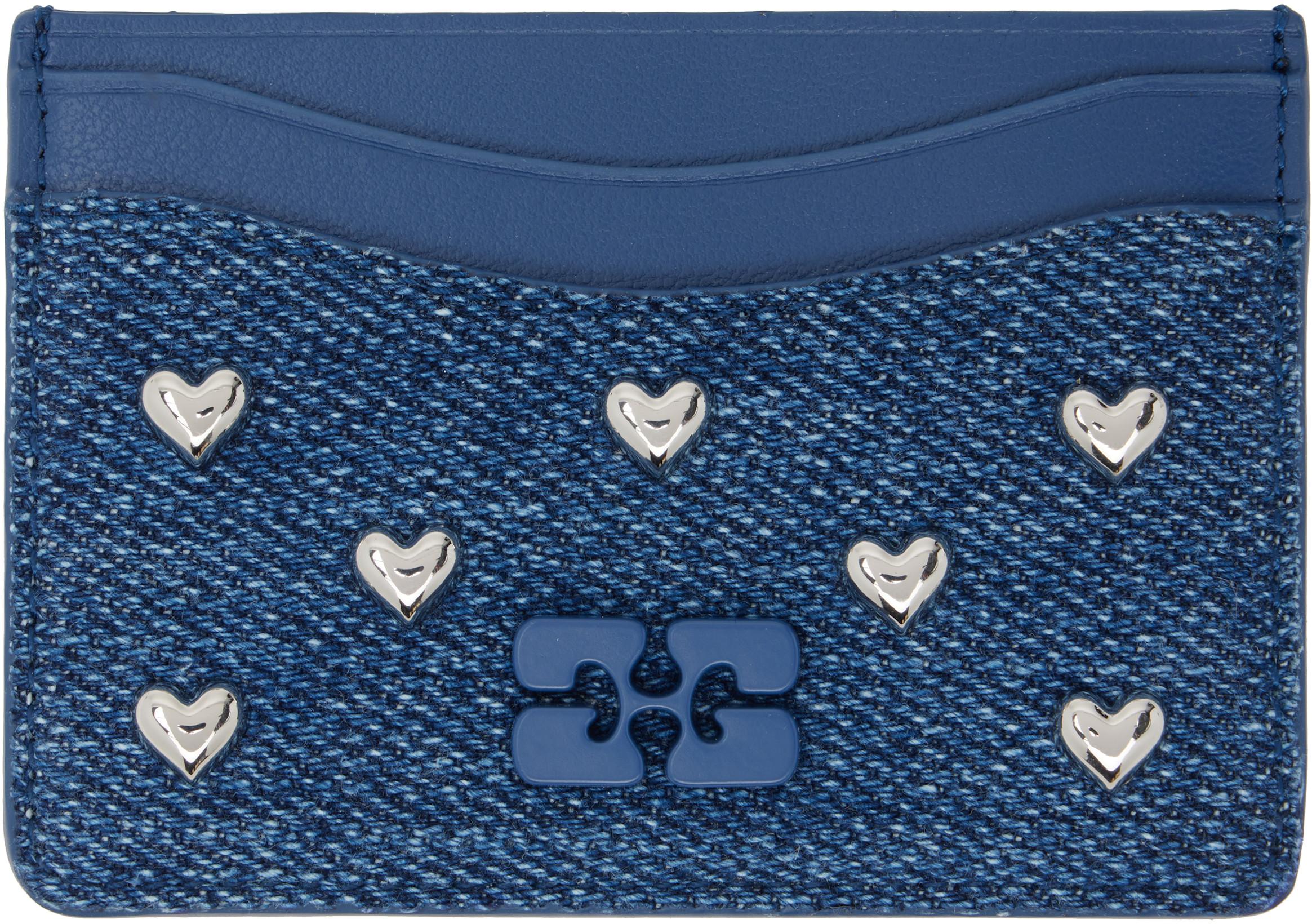Navy Bou Denim Card Holder by GANNI