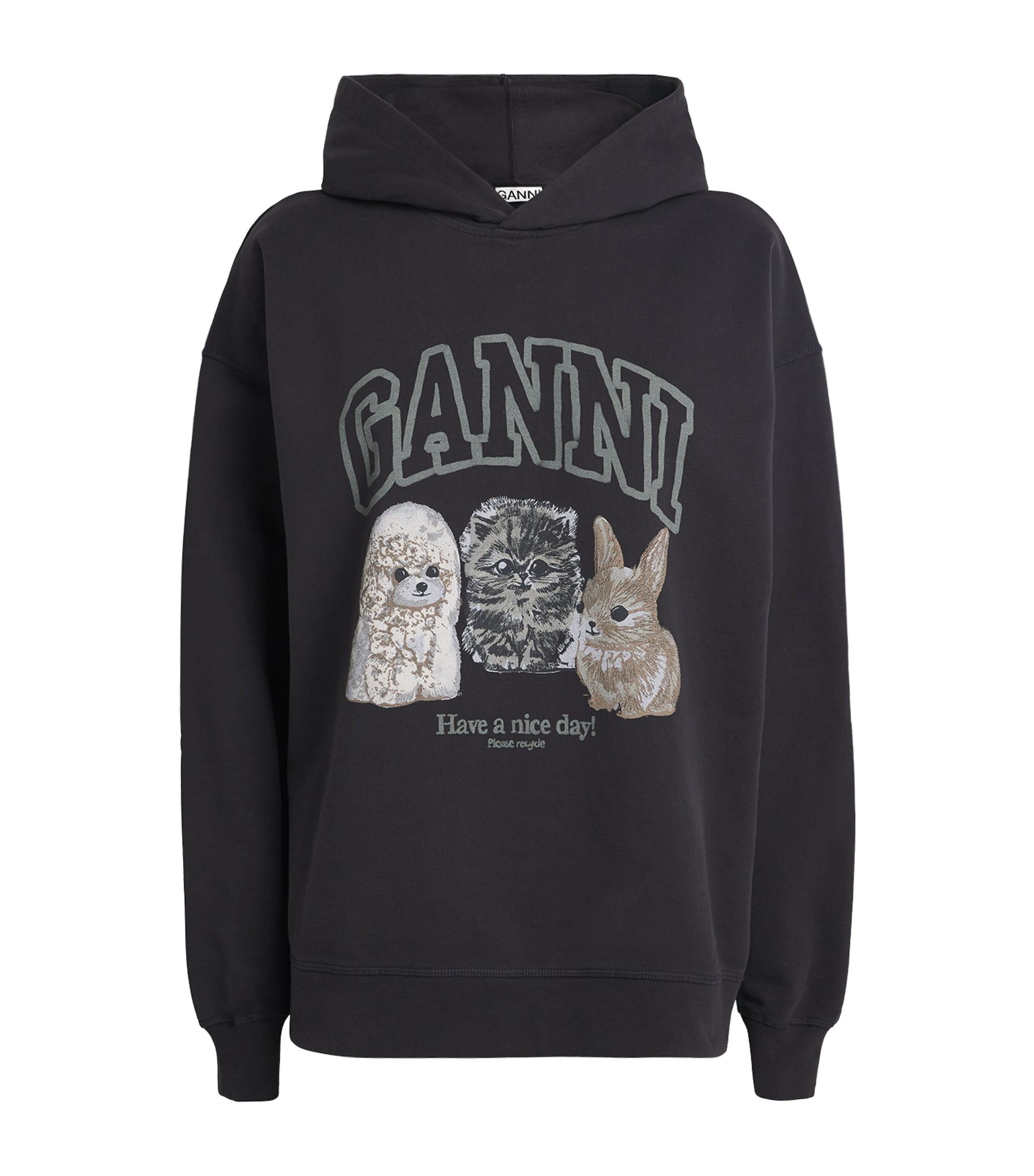 Organic Cotton Animal Hoodie by GANNI