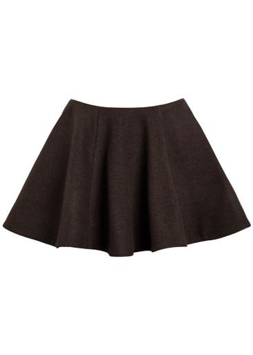 Peacoat wool and cashmere-blend mini skirt by GANNI