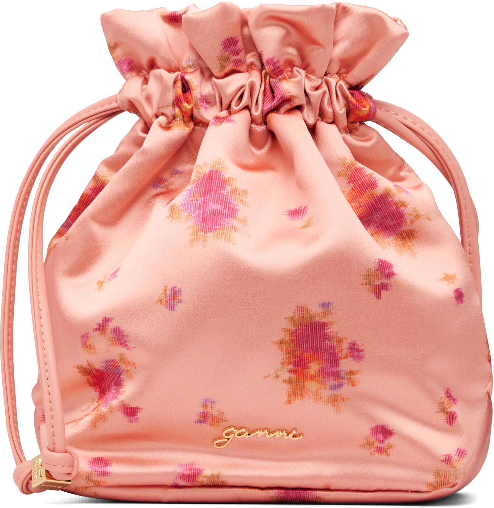 Pink Printed Nylon Pouch by GANNI