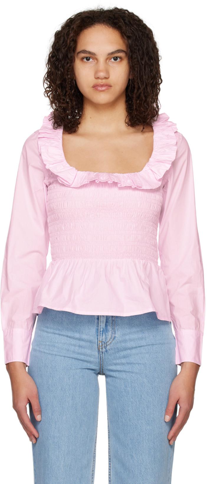 Pink Smock Blouse by GANNI