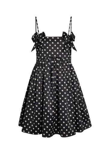 Polka-dot stretch-satin mini dress by GANNI