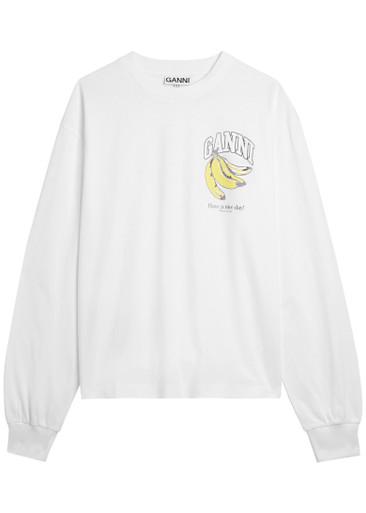Printed cotton T-shirt by GANNI