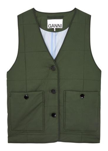 Quilted shell gilet by GANNI