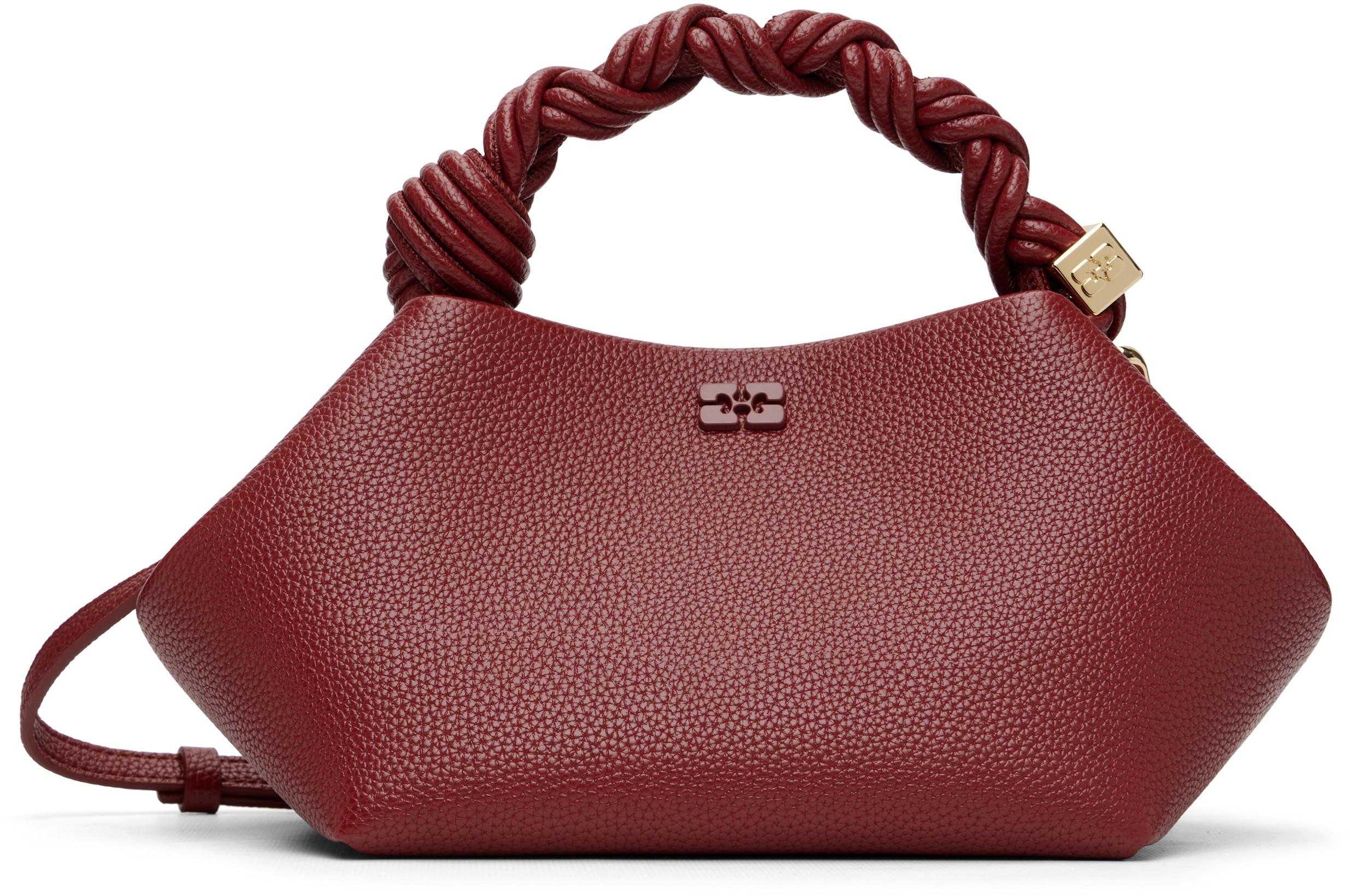 Red Grained Small Bou Bag by GANNI