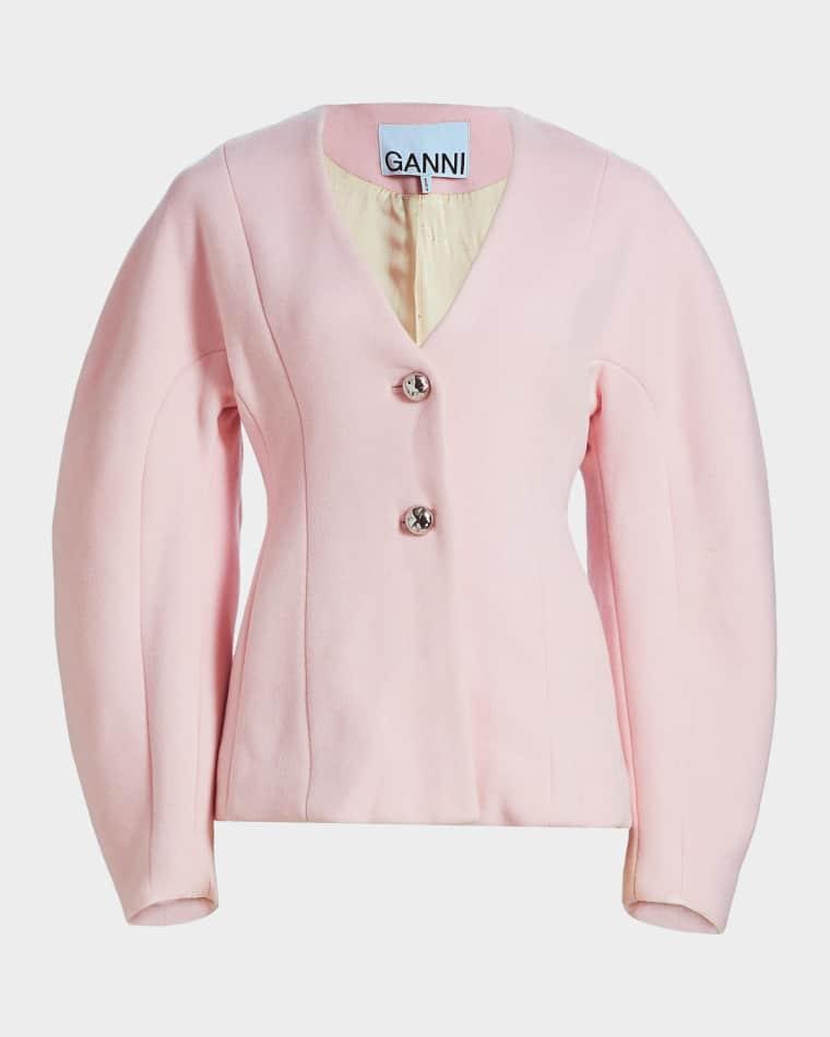 Sculpted Wool-Blend Peacoat by GANNI