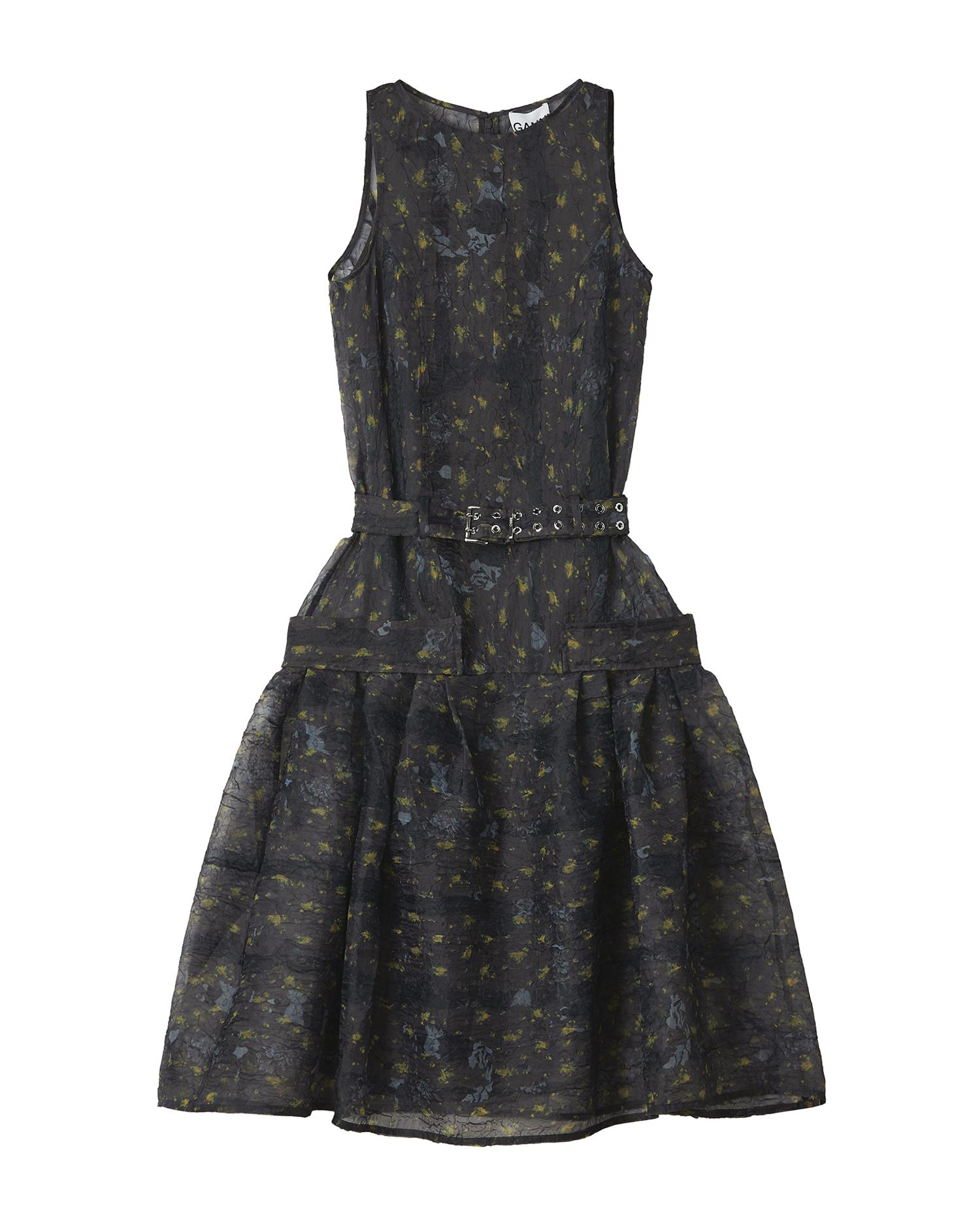 Shibori organza dress by GANNI