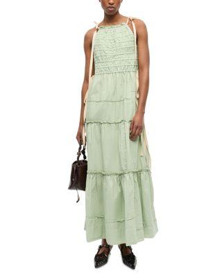 Shoulder Tie Maxi Dress by GANNI