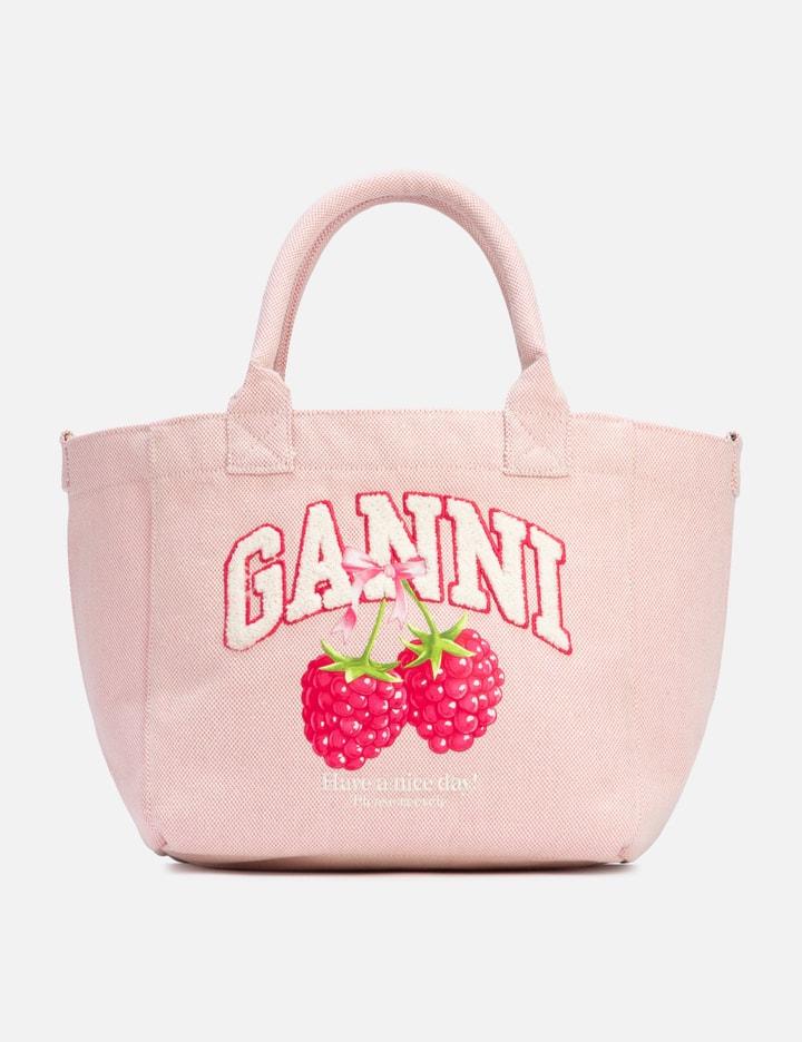 Small Easy Shopper Raspberry Print by GANNI
