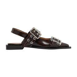 Snake buckle ballet pumps by GANNI