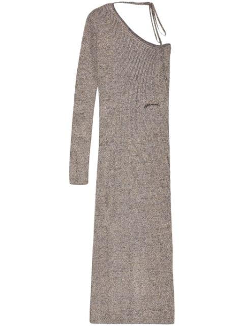 Sparkle one-sleeve dress by GANNI