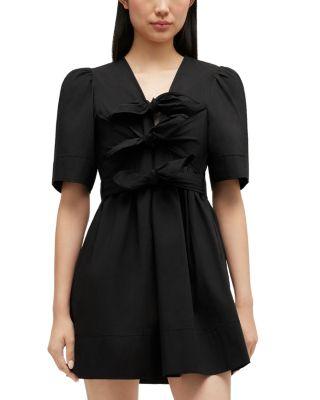 Stretch Cotton Mini Dress by GANNI