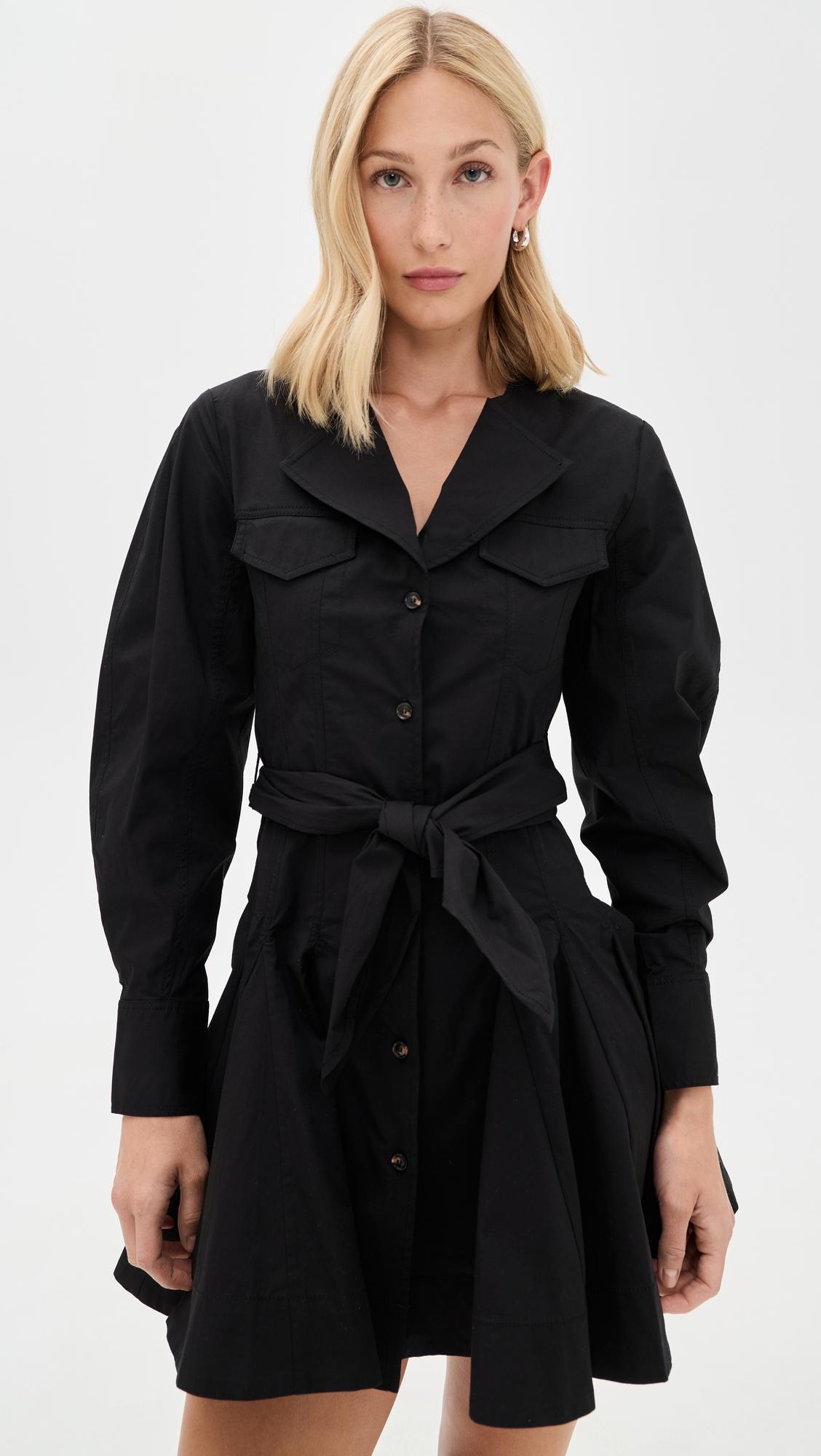 Stretch Mini Shirt Dress by GANNI
