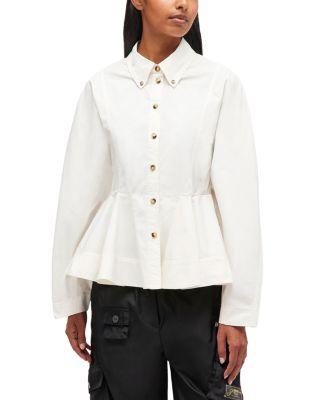 Stretch Peplum Shirt by GANNI