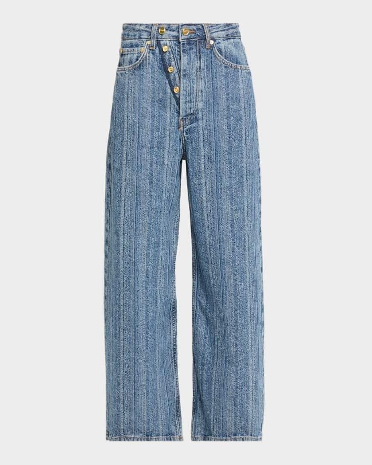 Stripe Baggy Jeans by GANNI