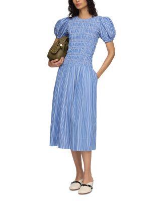Striped Cotton Dress by GANNI