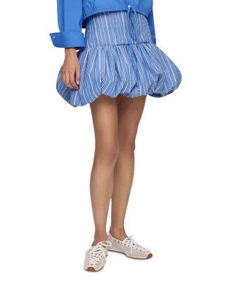 Striped Cotton Mini Skirt by GANNI