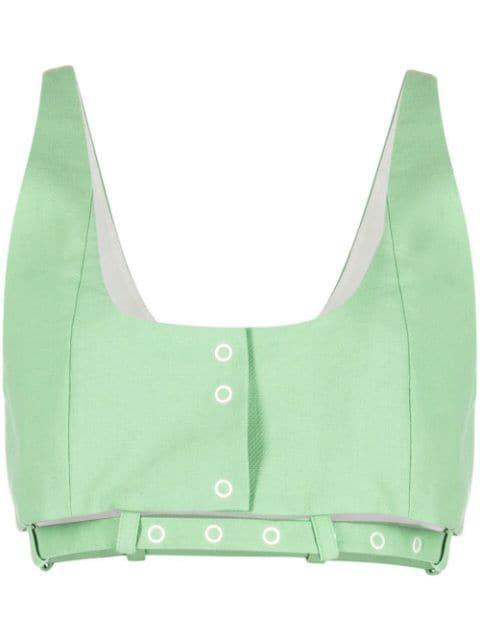 Suiting crop top by GANNI