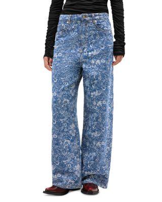 Tapestry Baggy Jeans in Mid Blue Stone by GANNI