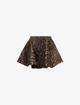 Textured-Pattern Circle Jacquard Mini Skirt by GANNI