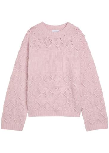 Textured wool-blend jumper by GANNI