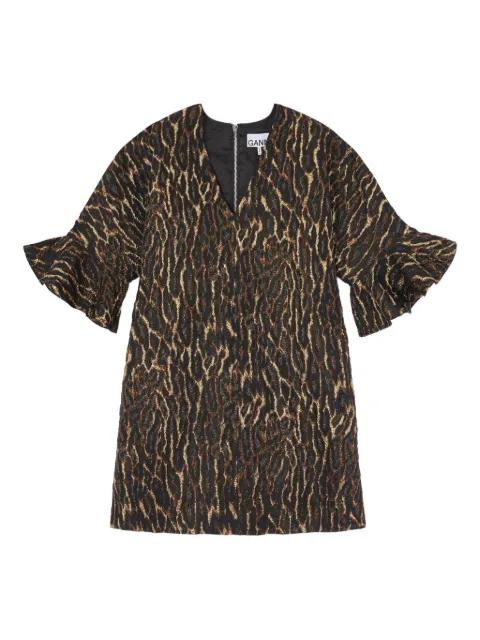 V-neck mini dress by GANNI