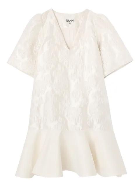 V-neck mini dress by GANNI