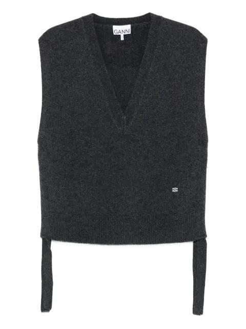 V-neck sleeveless vest by GANNI