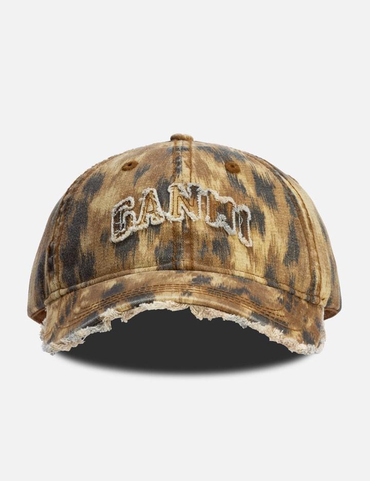 Washed Cotton Print Canvas Cap by GANNI