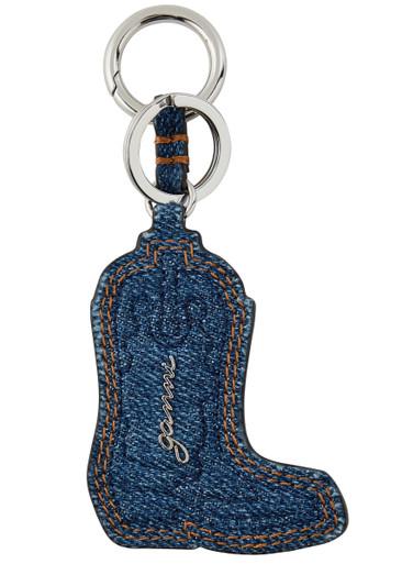 Western Boot denim keyring by GANNI