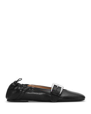 Women's Butterfly Strap Ballet Flats by GANNI