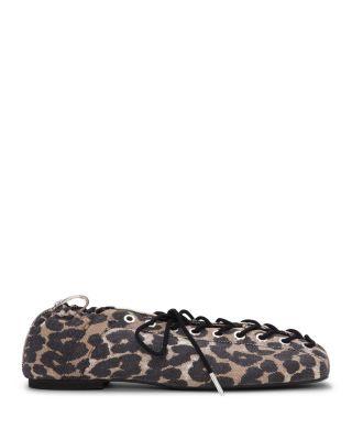 Women's Lace Up Ballet Flats by GANNI