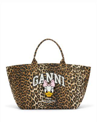 XXL Daisy Duck Leopard Print Tote by GANNI