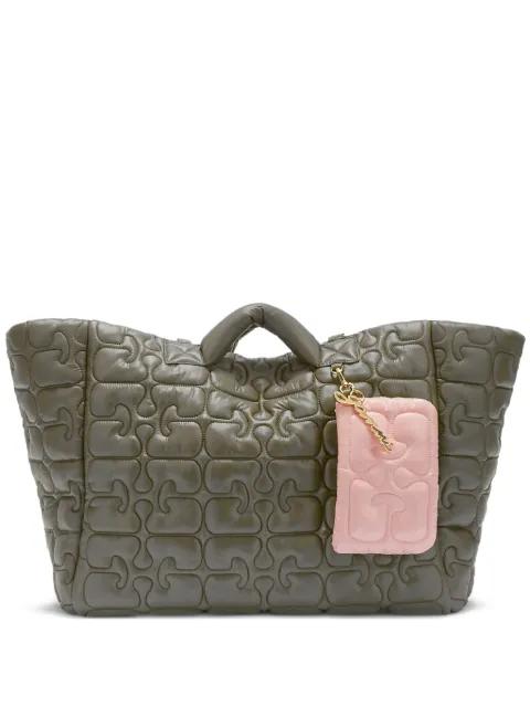 XXL Re-Tech logo-quilted tote bag by GANNI