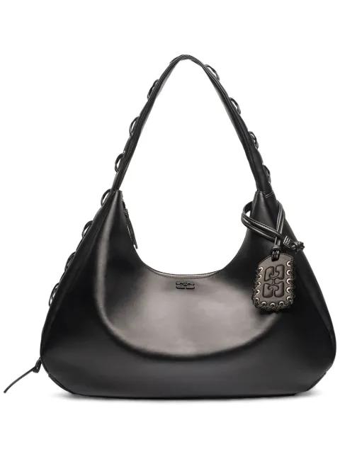 XXL lace-up details shoulder bag by GANNI