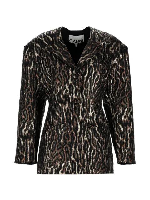 animal-print blazer by GANNI