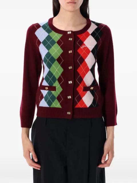argyle button cardigan by GANNI