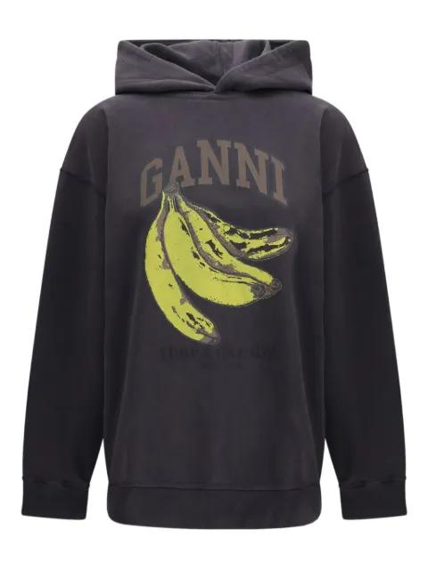 banana-print hoodie by GANNI