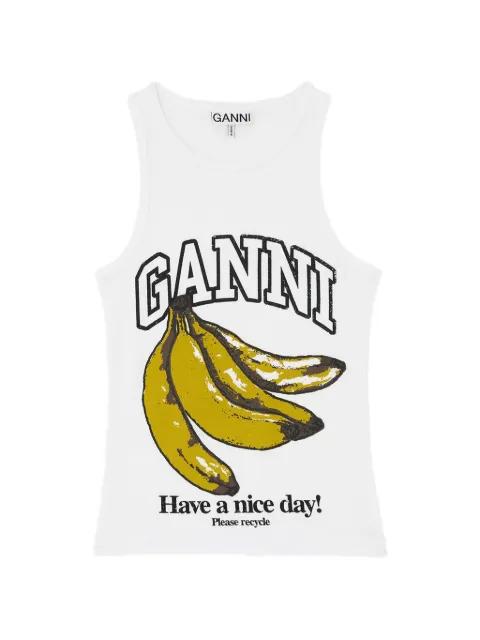 banana-print tank top by GANNI