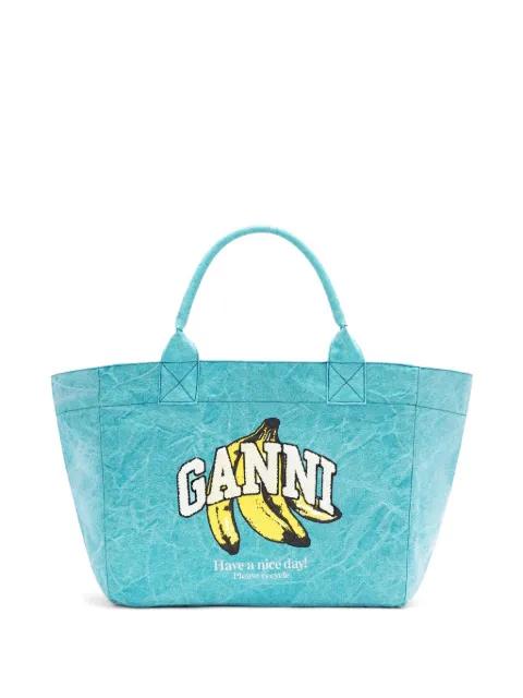 banana-print tote bag by GANNI