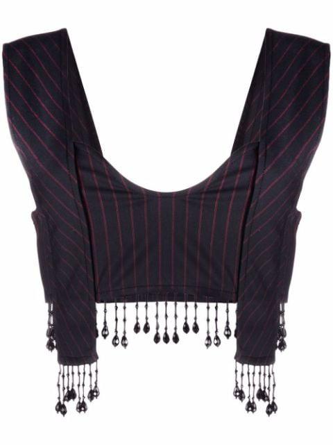 beaded bra top by GANNI