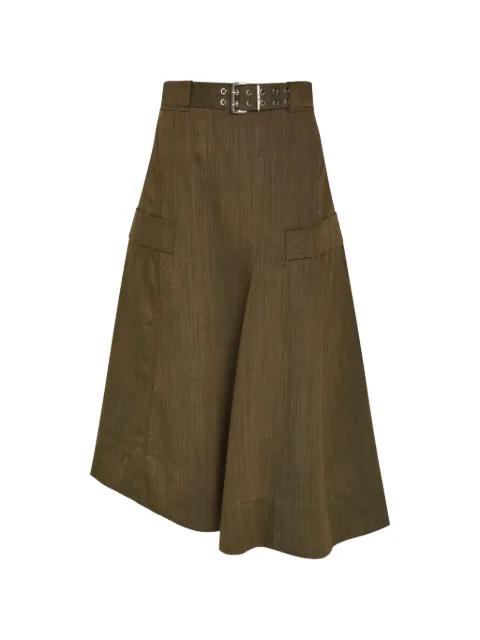 belted asymmetric skirt by GANNI