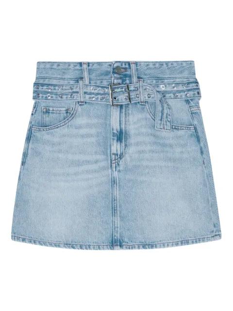 belted denim skirt by GANNI