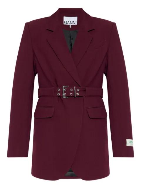 belted-waist blazer by GANNI
