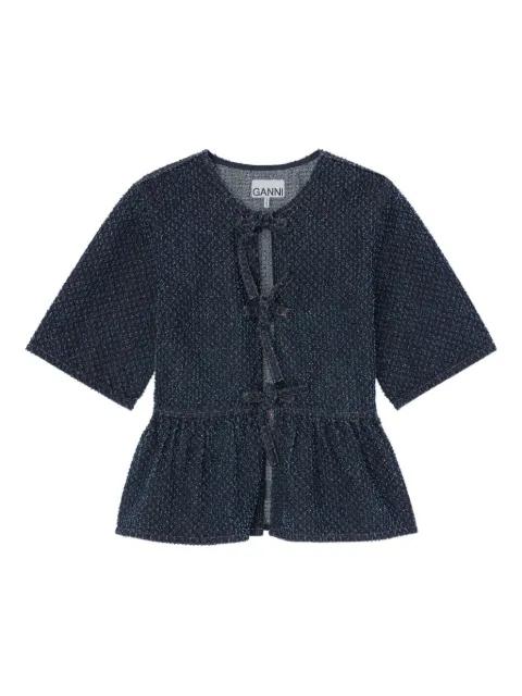 bow peplum top by GANNI