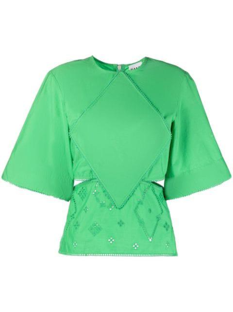 broderie anglaise T-shirt by GANNI