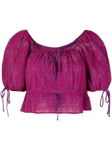 broderie anglaise crop top by GANNI