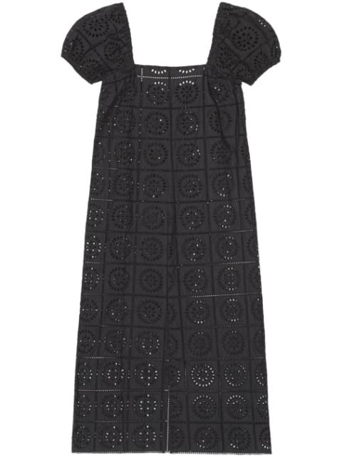 broderie anglaise midi dress by GANNI