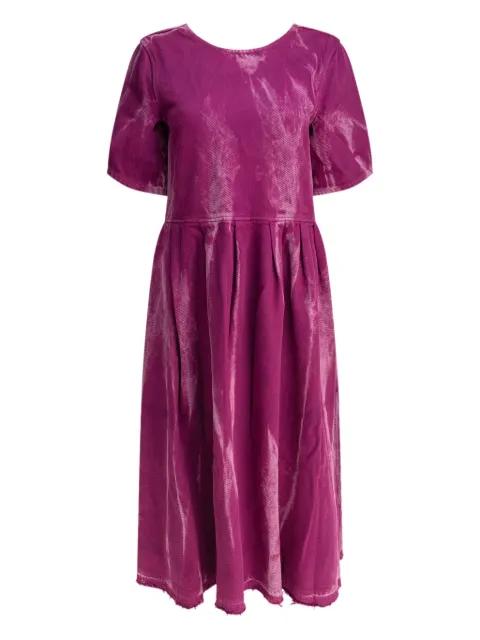 buckle-fastening pleated midi dress by GANNI